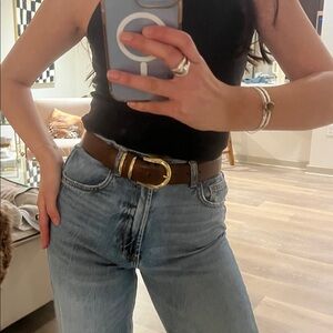 VTG wide leather belt ✨